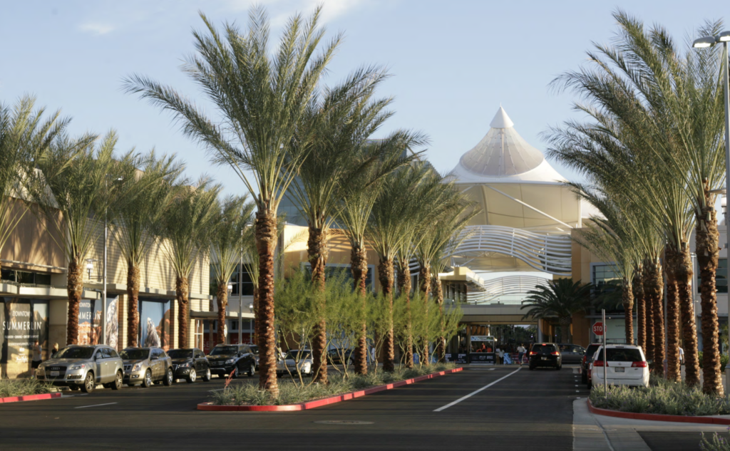 an image of the town center in The Willows, Summerlin, Las Vegas, NV